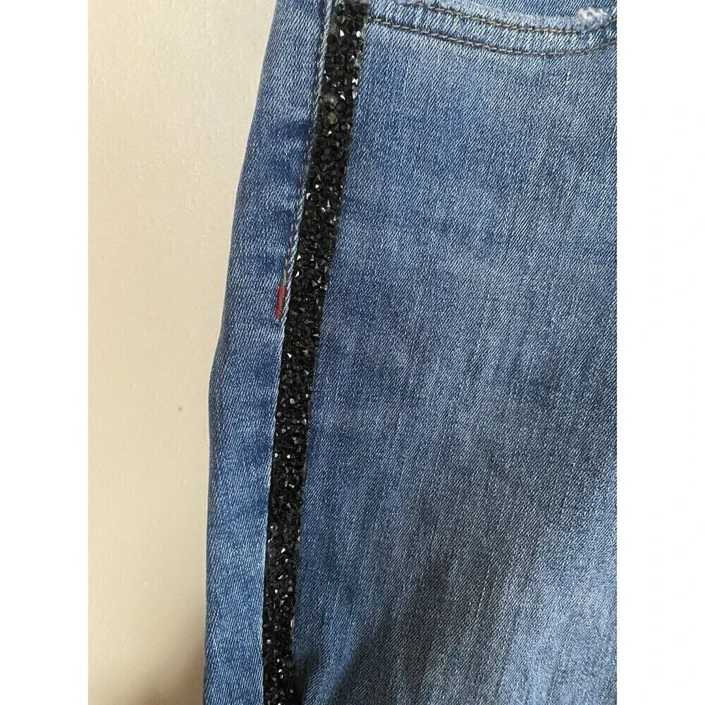 ZARA Embellished Destressed Jeans Sz.6
